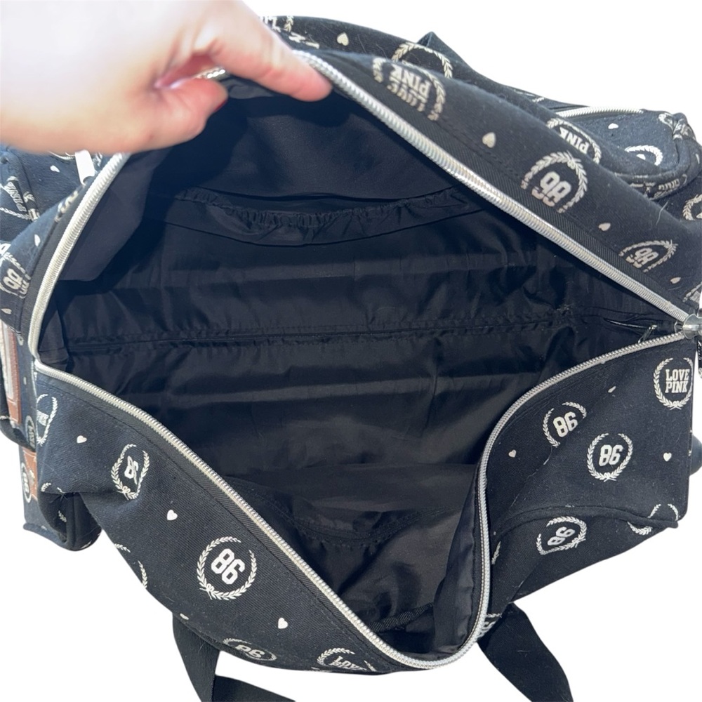 |Y2K| VICTORIA’S SECRET PINK Spell Out Rolling Carryon Luggage Weekender Bag - Picture 8 of 8